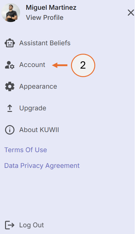 screenshot showing step 2 of the change password process