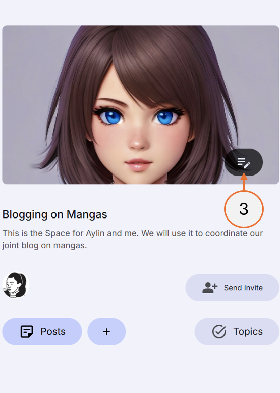 screenshot showing step 3 of how to edit a space