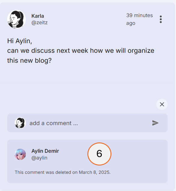 screenshot showing a deleted comment