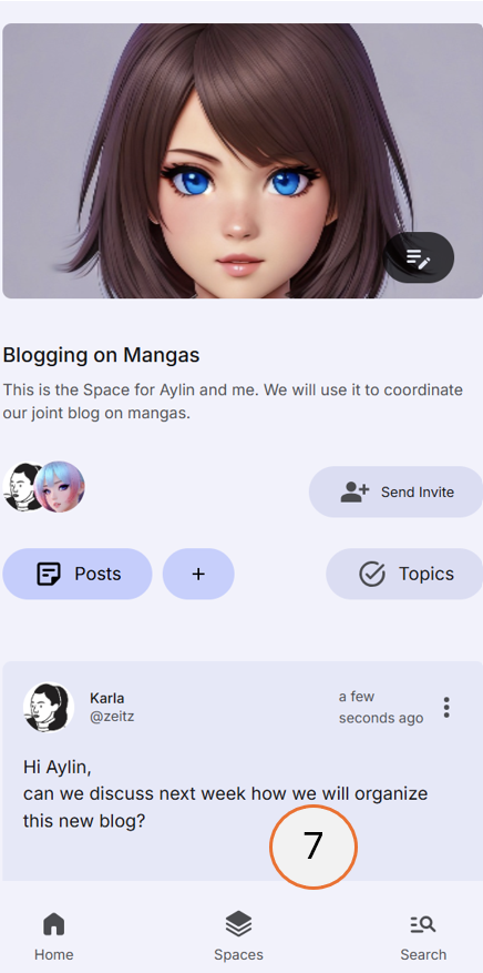 screenshot showing a posted conversation