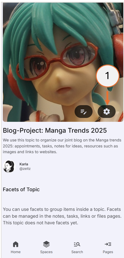 screenshot showing step 1 of how to delete a topic