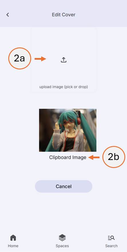 screenshot showing step 2a and 2b of how to create a topic