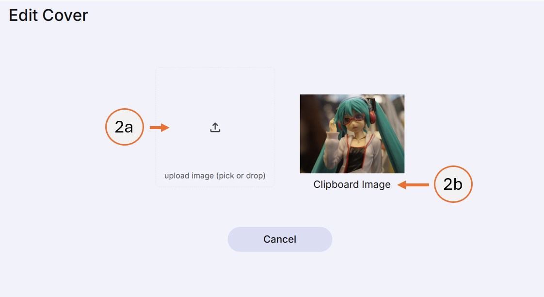 screenshot showing step 2a and 2b of how to create a topic