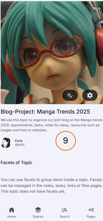 screenshot showing the newly created topic