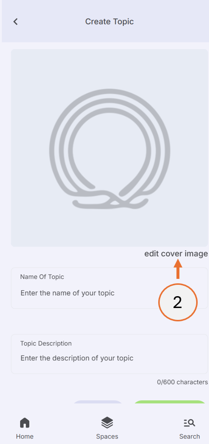 screenshot showing step 2 of how to create a topic