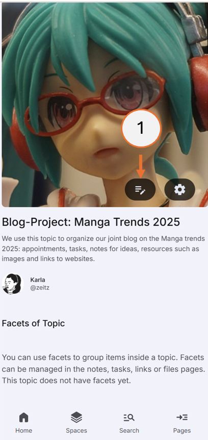 screenshot showing step 1 of how to edit a topic